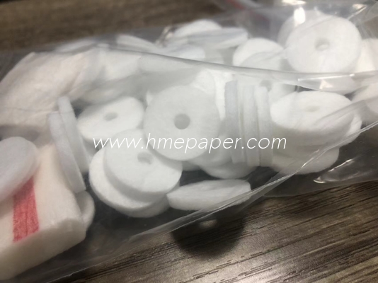 kopen Witte katoenpulp absorberend filter kleefstof gebonden cirkelvormig luchtfilterelement online manufacture